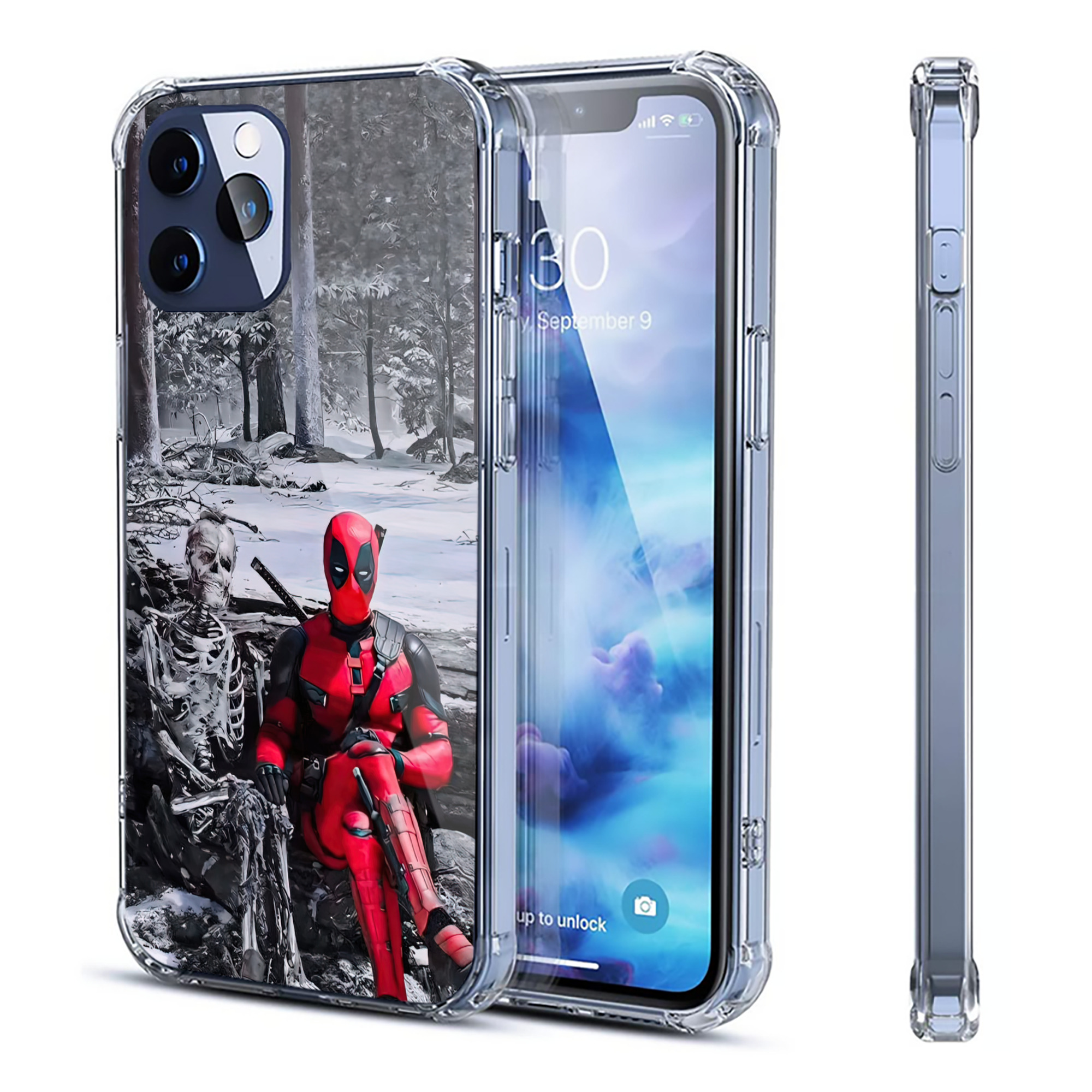 （画像用） Deadpool デッドプール 【iPhone 12シリーズ対応】透明スマホケース（クリアソフトケース）